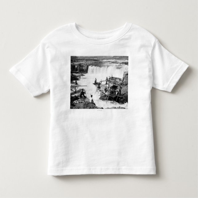Camiseta Infantil Os homens que pescam em Celilo caem fotografia (Frente)