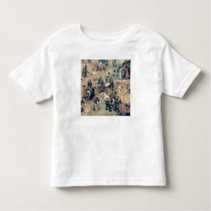 Camiseta Infantil Os jogos das crianças: detalhe do righthand