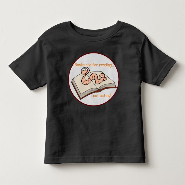 Camiseta Infantil Os livros são para ler não comer! (Frente)