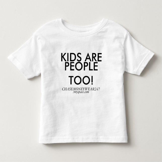 CAMISETA INFANTIL OS MIÚDOS SÃO, PESSOAS DEMASIADO! , (Frente)