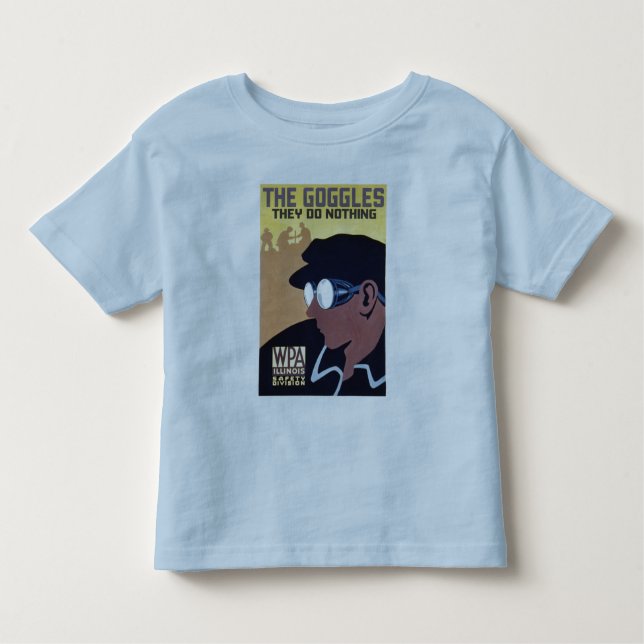 Camiseta Infantil os óculos de proteção não fazem nada (Frente)