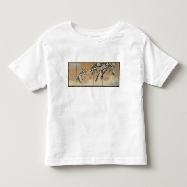 Camiseta Infantil Os pinhos sob a neve (Frente)