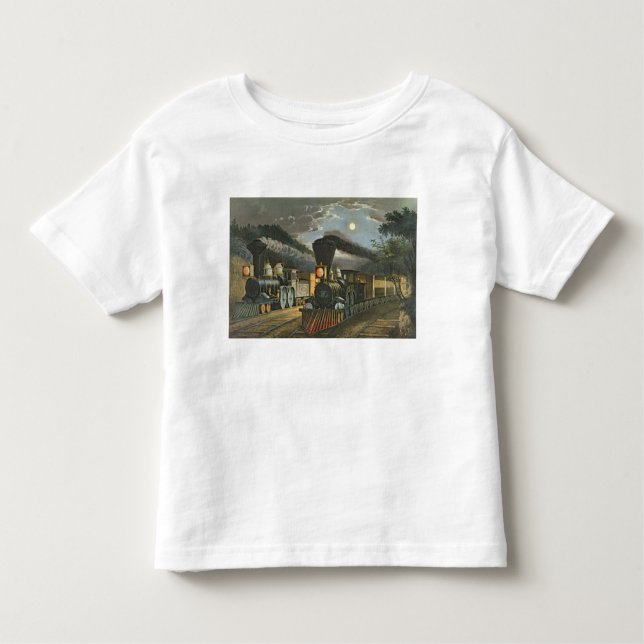 Camiseta Infantil Os trens expressos do relâmpago, 1863 (Frente)