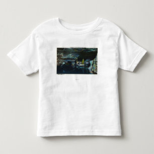 Camiseta Infantil Os turistas aproximam a coluna natural