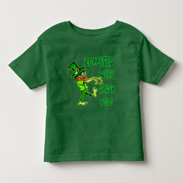 Camiseta Infantil Os zombis eram irlandeses demasiado! (Frente)