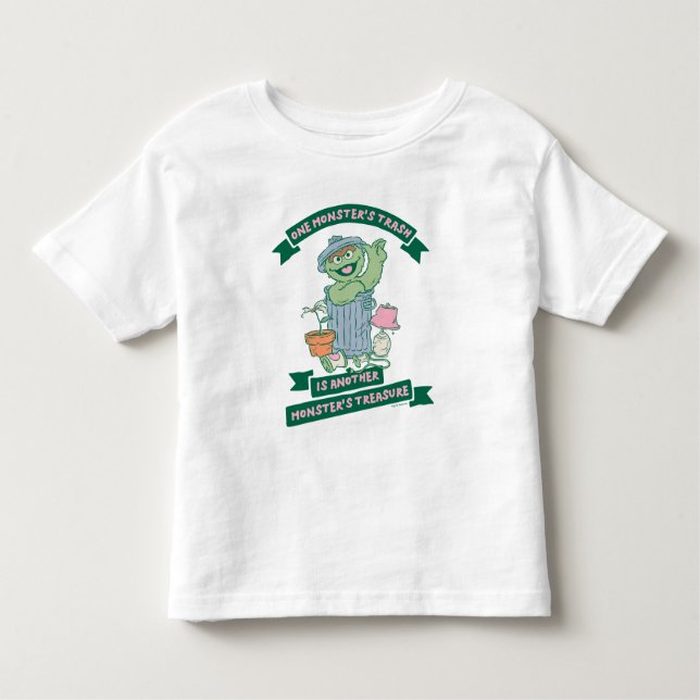 Camiseta Infantil Oscar, o Grouch | Monster Treasure Graphic (Frente)
