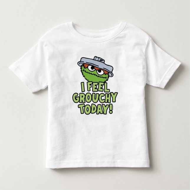Camiseta Infantil Oscar, o Grouch | Sinto-Me Agitada Hoje! (Frente)