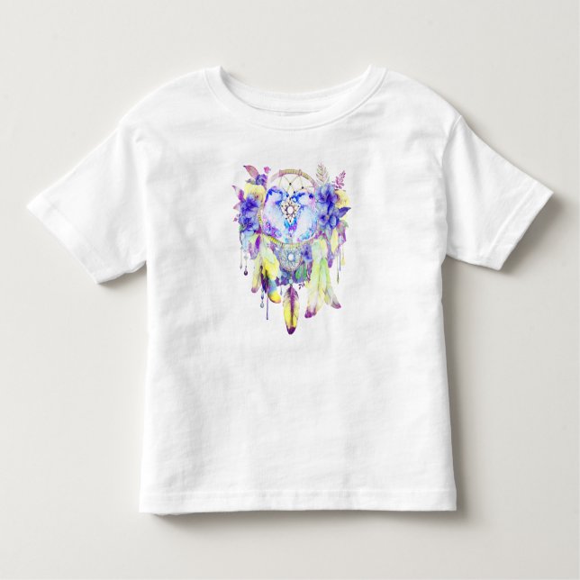 Camiseta Infantil Otter Dreamcatcher Blue Yellow (Frente)