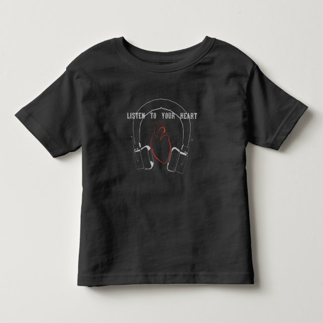 Camiseta Infantil Ouça Seu Coração (Frente)