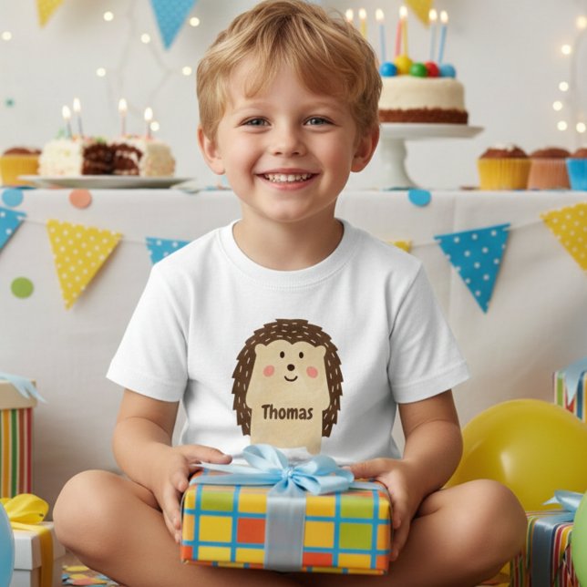 Camiseta Infantil ouriço custom simples aquarela (Criador carregado)