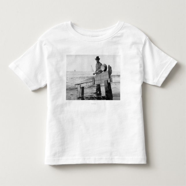 Camiseta Infantil Ouro de lavagem do mineiro na fotografia de Alaska (Frente)