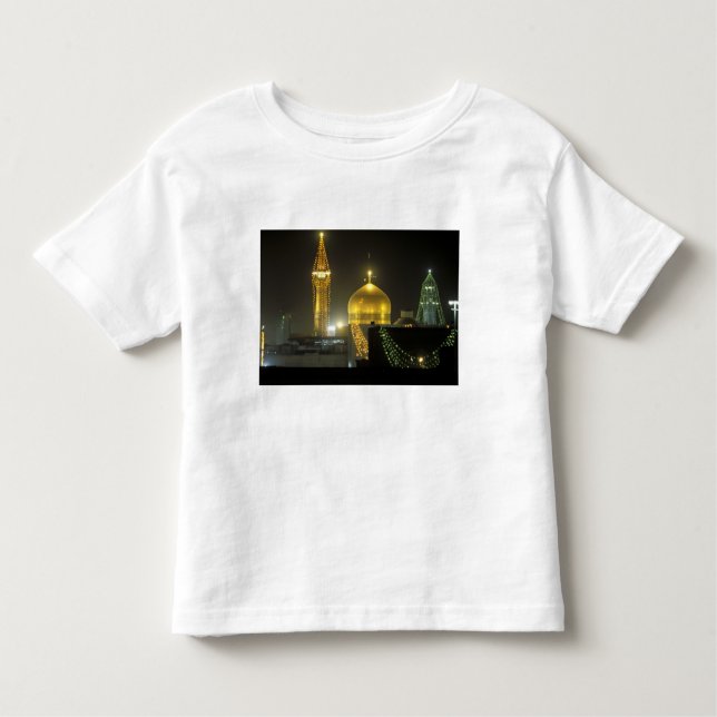 Camiseta Infantil Ouro do Complexo Sanitário de Imam Reza em (Frente)