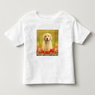 Camiseta Infantil Ouro para sempre nas flores vermelhas