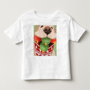 Camiseta Infantil Ouro Retriever Natal Balls Mouth Hilariante