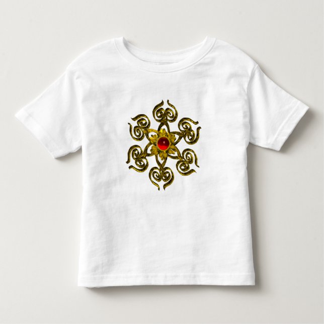 CAMISETA INFANTIL OURO ROSA RUBY (Frente)