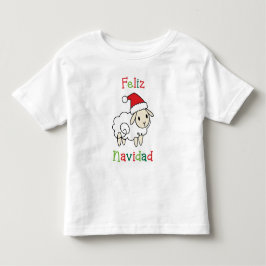 Camiseta Infantil Ovelha de Natal Fofa – Feliz Navidad