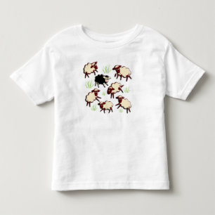 Camiseta Infantil Ovelha negra na manada + seu traseiro.