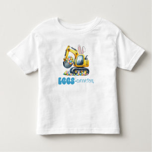 Camiseta Infantil Ovos de Páscoa Azul - Coelhinho de Cavador