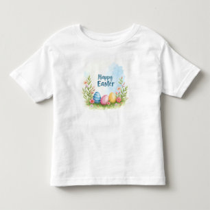 Camiseta Infantil Ovos de Páscoa Elegantes Coleção Bonita