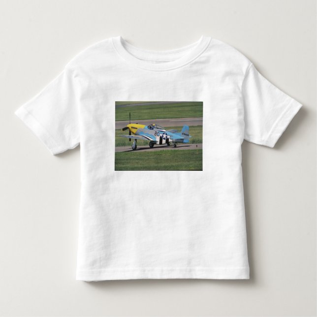 Camiseta Infantil P-51 norte-americano D que brilha Donna no (Frente)