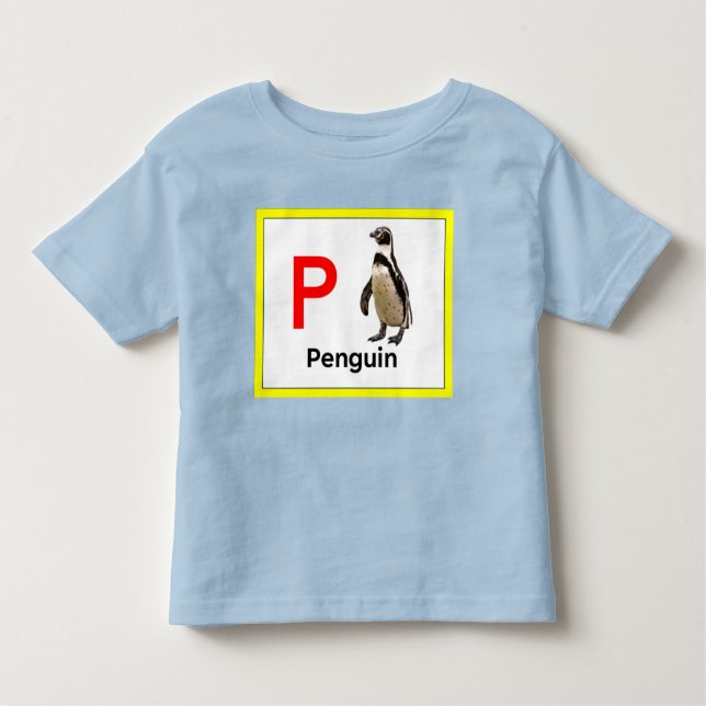Camiseta Infantil P é para o Pinguim (Frente)