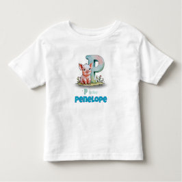 Camiseta Infantil P is for Penelope - Personalized Toddler T-Shirt