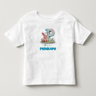 Camiseta Infantil P is for Penelope - Personalized Toddler T-Shirt
