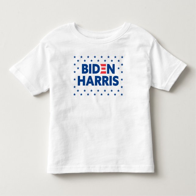 Camiseta Infantil Padrão Biden / Harris Blue Stars (Frente)