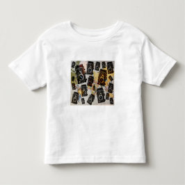 Camiseta Infantil Padrão da câmera de viagens vintage