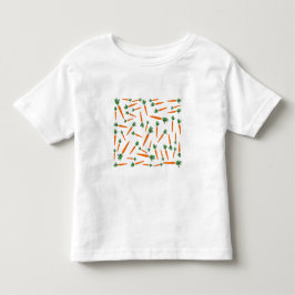 Camiseta Infantil Padrão de Cenoura Laranja