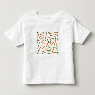 Camiseta Infantil Padrão de Cenoura Laranja