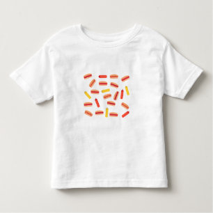 Camiseta Infantil Padrão de CHURRASCO de Comida Rápida do Cachorro Q
