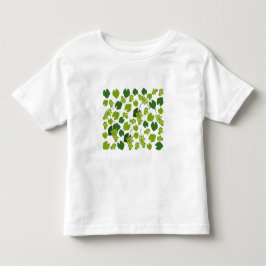 Camiseta Infantil Padrão de Folhas de Uvas e Uvas