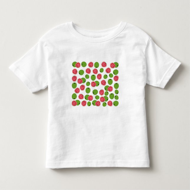 Camiseta Infantil Padrão de Fruta de goiaba (Frente)
