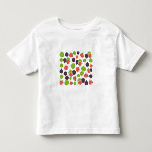 Camiseta Infantil Padrão de Fruta de Verão da Fig Mediterrânica