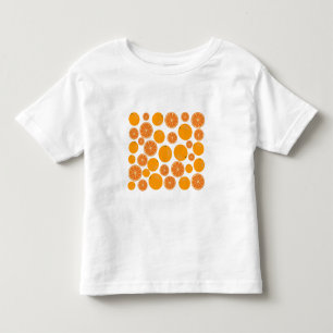 Camiseta Infantil Padrão de Fruta laranja