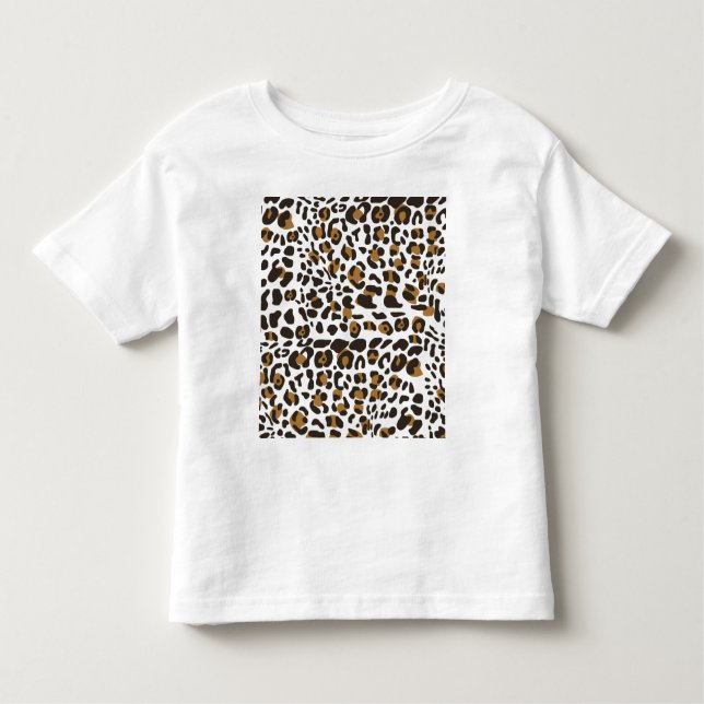 Camiseta Infantil Padrão de Impressão Animal Leopard Jaguar (Frente)