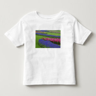 Camiseta Infantil Padrão de Jacinto-de-musgo, tulipas e