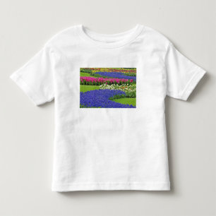 Camiseta Infantil Padrão de Jacinto de Uva, tulipas e 3