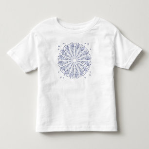 Camiseta Infantil Padrão de mandala azul
