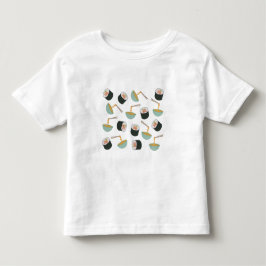 Camiseta Infantil Padrão de Sushi e Noodles