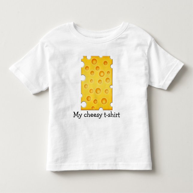 Camiseta Infantil Padrão de textura de queijo suíço (Frente)