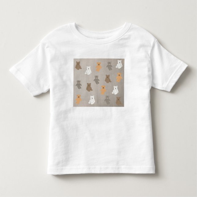 Camiseta Infantil Padrão de Urso Bonito (Frente)