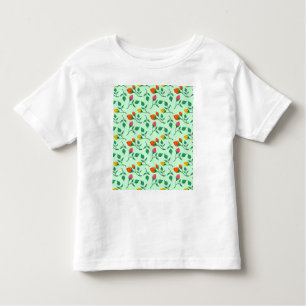 Camiseta Infantil Padrão floral com flores rosa coloridas