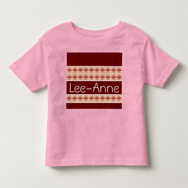 Camiseta Infantil Padrão Floral Realçado De Faixa (Frente)