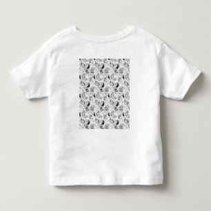 Camiseta Infantil Padrão Paisley Preto e Branco – Arte Textil Elegan