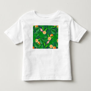 Camiseta Infantil Padrão tropical, beija-flores