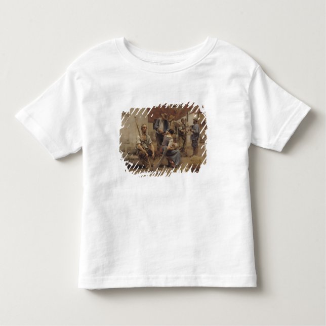 Camiseta Infantil Pagando as ceifeira, 1882 (Frente)