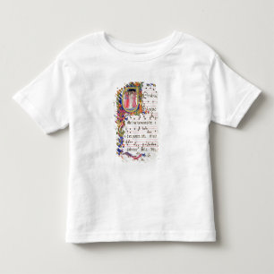 Camiseta Infantil Página da Senhora 557 f.61v com "U inicial