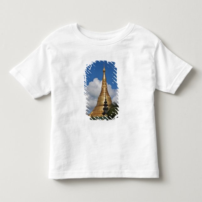 Camiseta Infantil Pagode Shwedagon, Yangon, Myanmar (Frente)